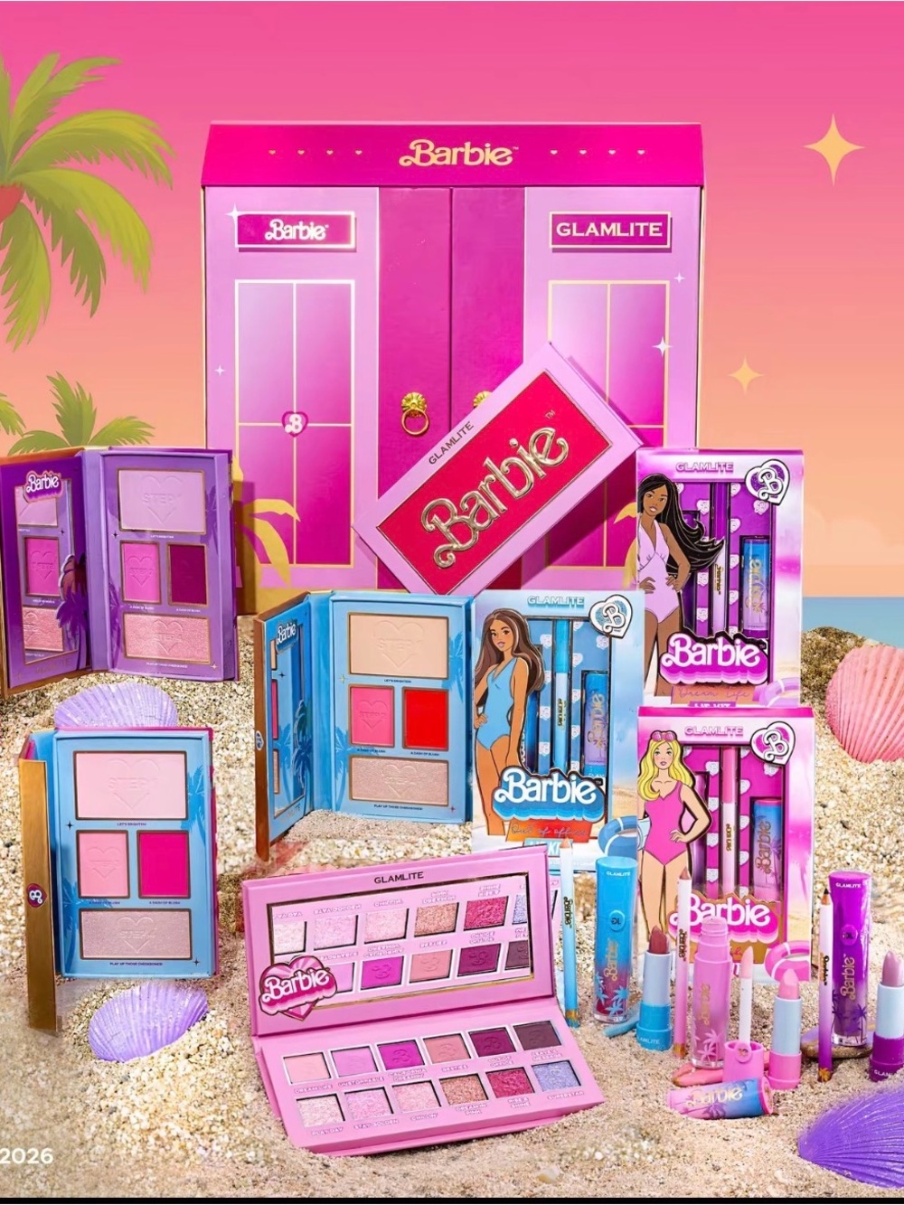 Barbie x Glamlite Pink Makeup Collection